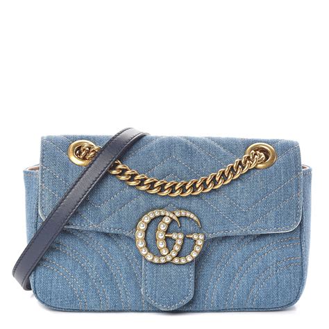 gucci marmont mini bag wallet|Gucci denim marmont bag.